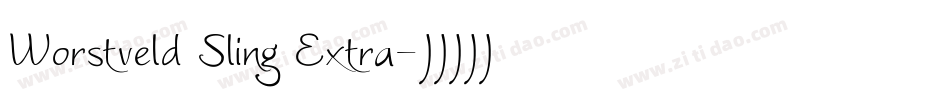 Worstveld Sling Extra字体转换